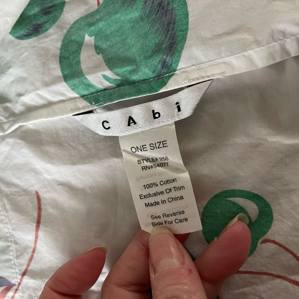 Cabi Green Cherry Apron - Picture 4 of 5